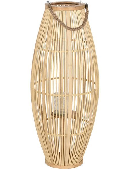 photophore bambou naturel décoration tropicale élégante