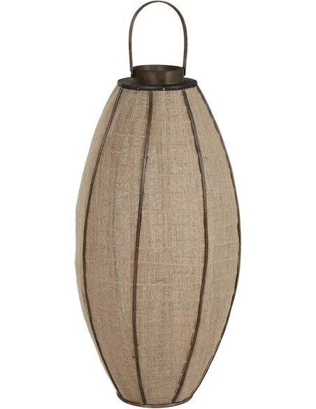 photophore en jute et bambou naturel style scandi
