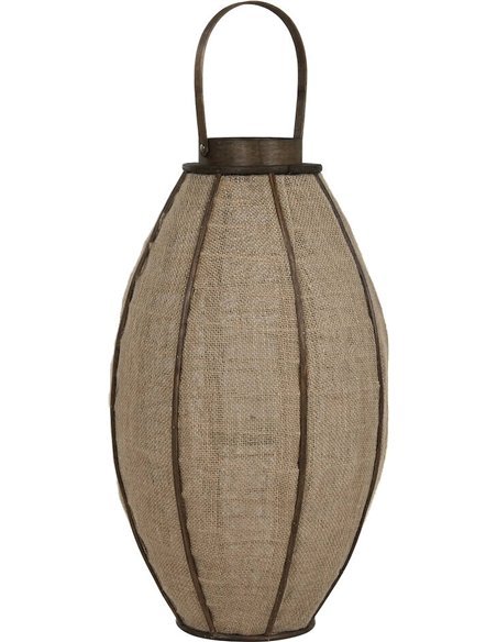 photophore en jute et bambou naturel design scandinave élégant