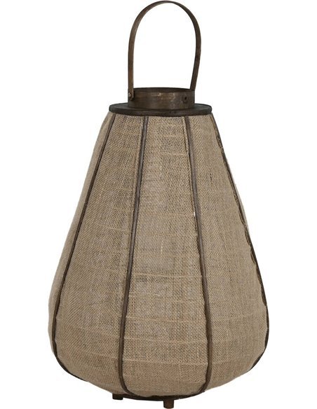 photophore oriental en jute naturel design élégant