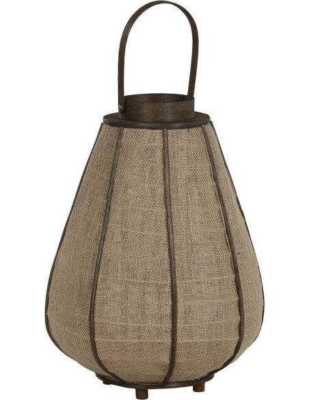 photophore oriental en jute bambou naturel élégant