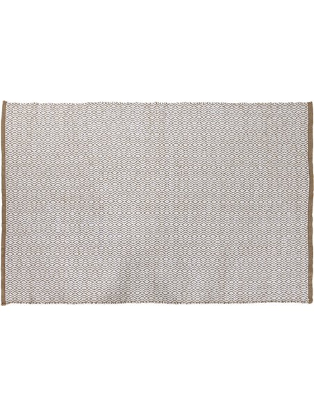 tapis jute naturel blanc design ethnique salon chic