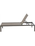 chaise longue terrasse aluminium taupe tendance