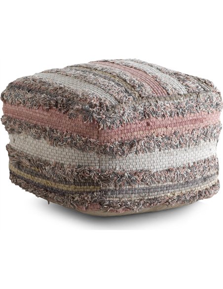 pouf rose fait main assise confortable salon chic