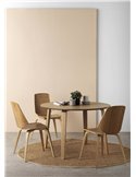 table ronde finition mate style scandinave bois naturel
