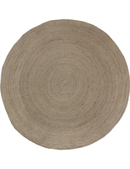tapis rond en jute naturel fait main style bohème