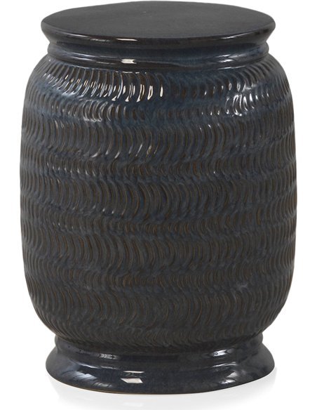 tabouret céramique bleu design pour salon élégant