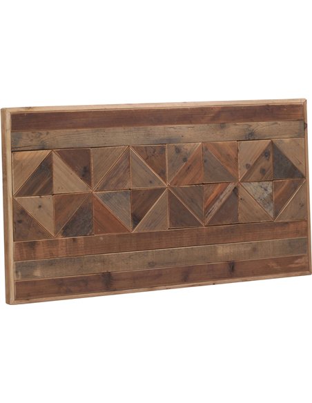 tête de lit bois recyclé multicolore style naturel mural