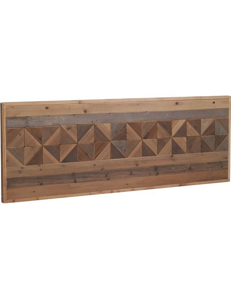 tête de lit bois recyclé multicolore design naturel mural