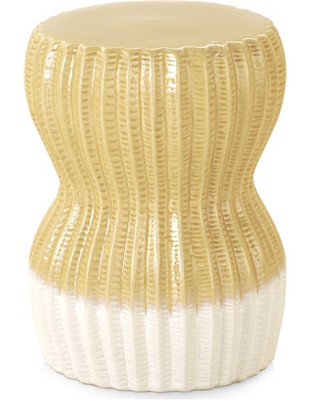 tabouret céramique jaune design élégant pour salon moderne