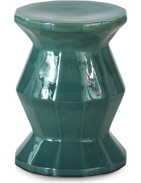 tabouret céramique vert brillant design élégant