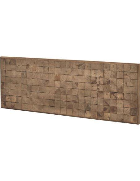 tête de lit mural bois naturel finition texturée authentique