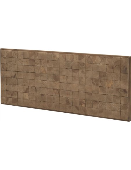 tête de lit texturée bois massif ambiance chaleureuse