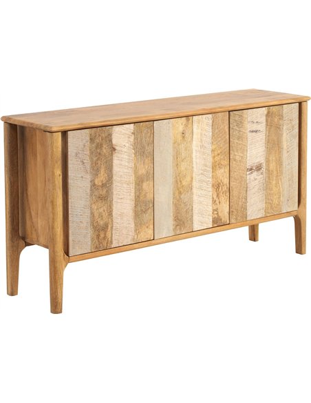 buffet bois massif manguier naturel gris élégant