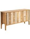 buffet bois massif manguier naturel gris élégant