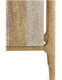 buffet design en bois de manguier naturel et gris