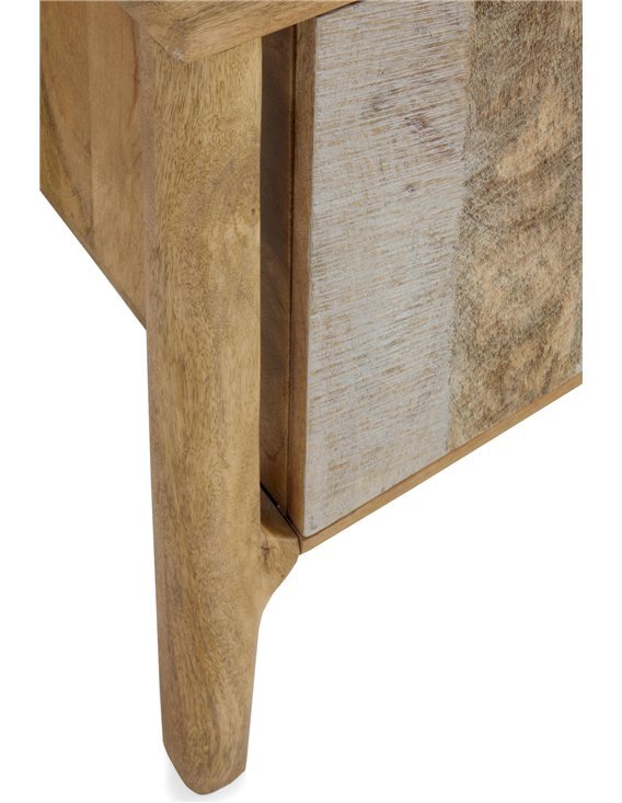 buffet salon bois manguier naturel teinte grise
