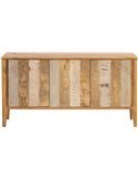 buffet en bois massif manguier finition naturelle et grise