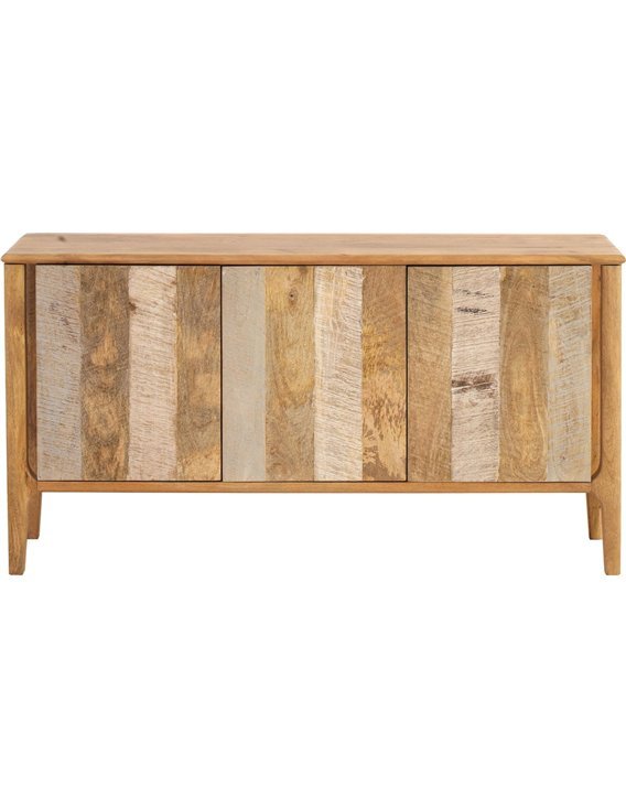buffet en bois massif manguier finition naturelle et grise