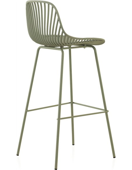 tabouret snack pistache pieds métal tendance