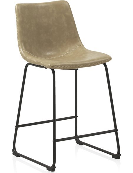 tabouret bar crème métal noir intérieur contemporain