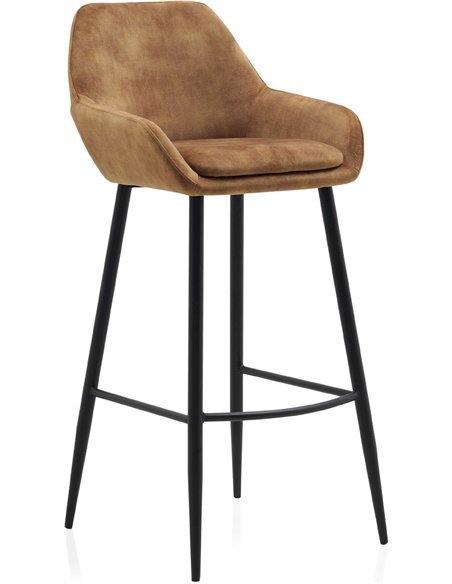 assise de bar élégante marron pieds fins