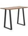 table bar bois massif acacia pieds métal noir design moderne