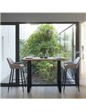 meuble bar contemporain bois acacia naturel et métal