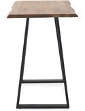 table bar industrielle acacia massif et pieds noirs