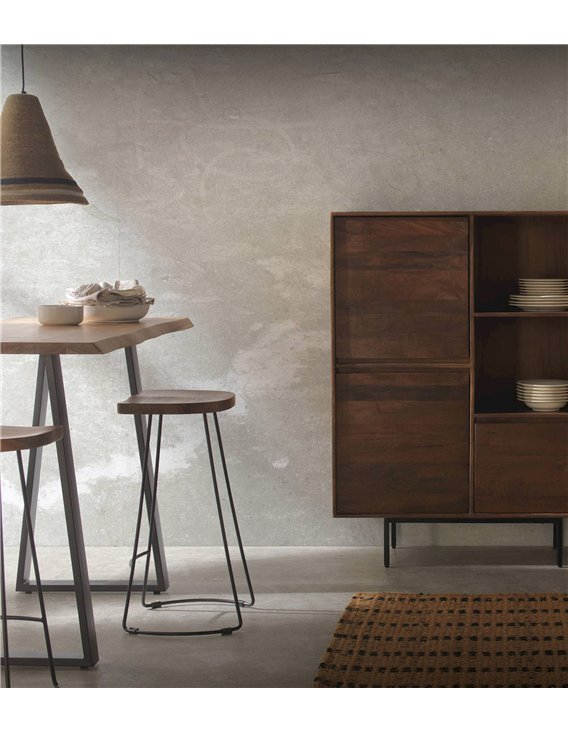 table bar tendance bois naturel acacia et métal