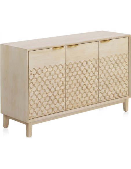 meuble de rangement marfil sculpté style contemporain