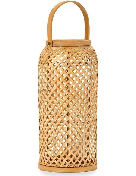 lanterne bambou naturelle pour bougie décoration intérieure