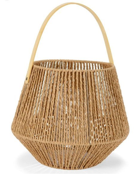 lanterne rustique en fibres naturelles pour bougie