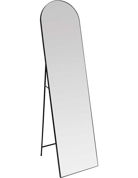 miroir sur pied noir design moderne chambre salon