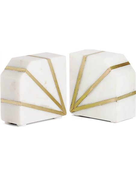 serre livre marbre blanc laiton design élégant