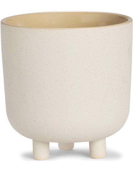 cache pot en grès clair décoration moderne intérieure