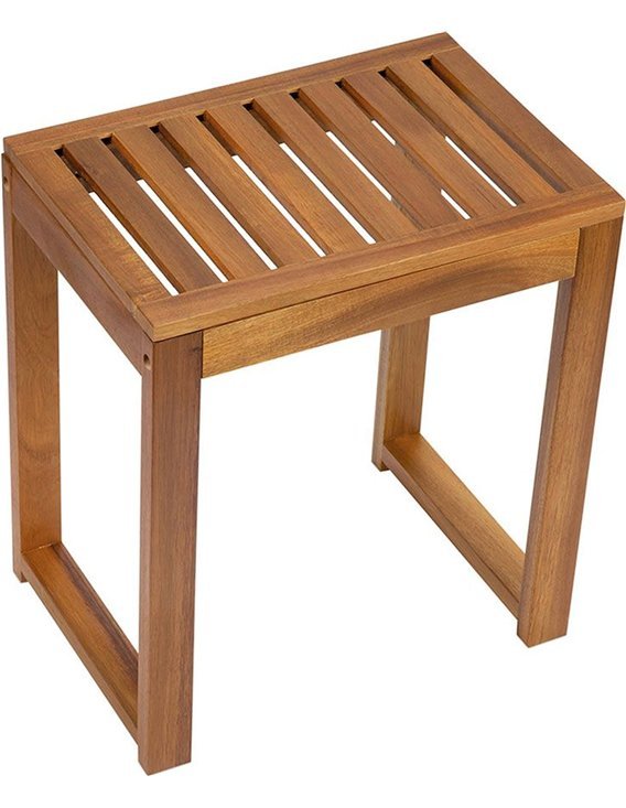 tabouret en bois d’acacia pour salle de bain