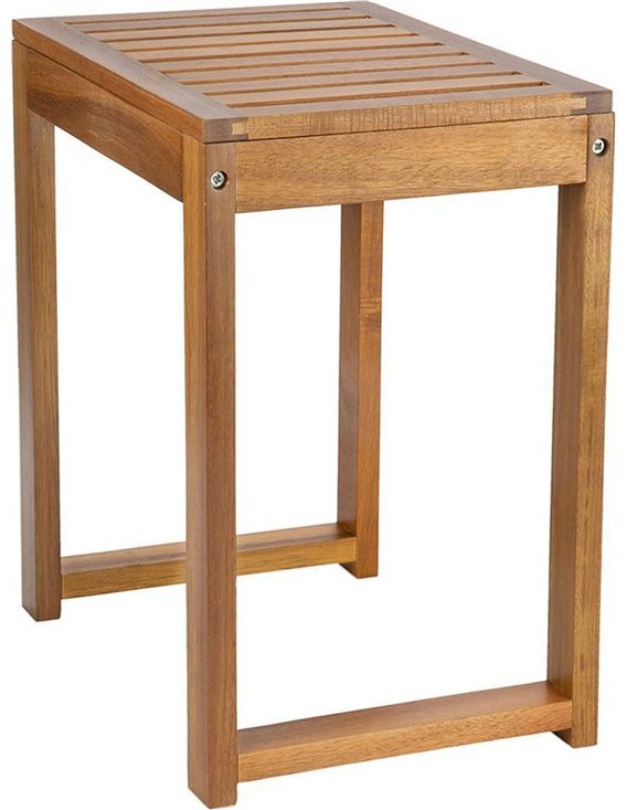 assise rustique salle de bain bois acacia