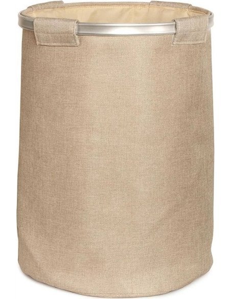 panier à linge tissu beige moderne élégant