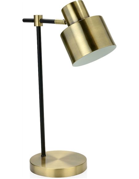 lampe de table dorée et noire style industriel chic