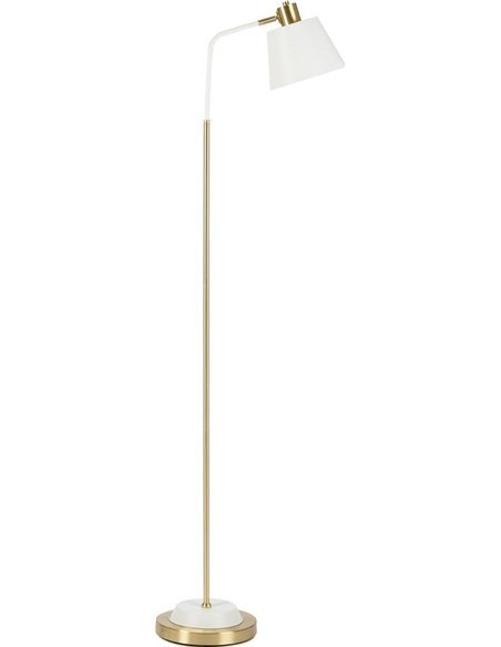 lampadaire métal blanc doré style vintage élégant salon