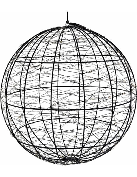 boule lumineuse noire décorative leds élégance moderne