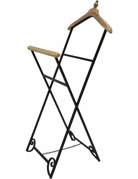 serviteur valet bois métal style élégant pour chambre