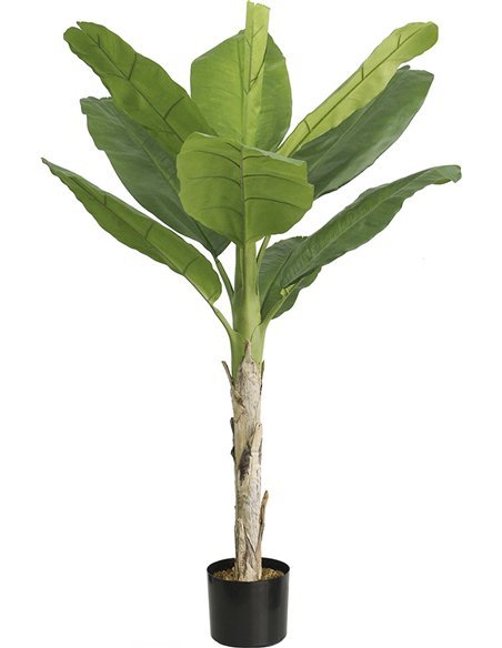 bananier artificiel réaliste feuillage vert décoration maison