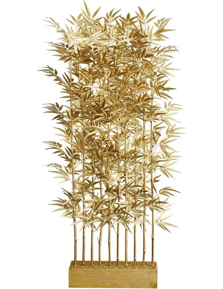 séparateur bambou doré design pour salon élégant