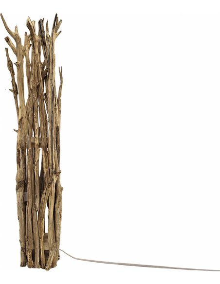lampe sur pied branches naturelles design bois salon