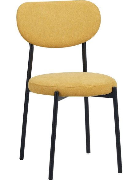 chaise moutarde design moderne pour salon élégant