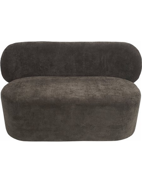 canapé marron en chenille deux places design élégant