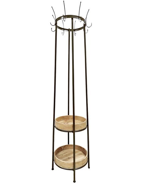 porte manteau design métal et bois pour entrée élégante