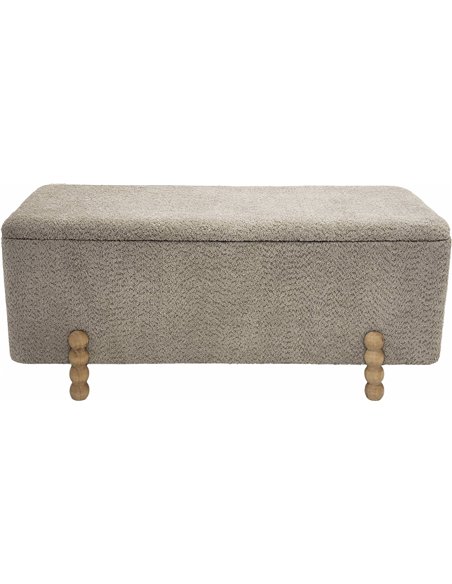 banc coffre bouclette élégant pour entrée moderne